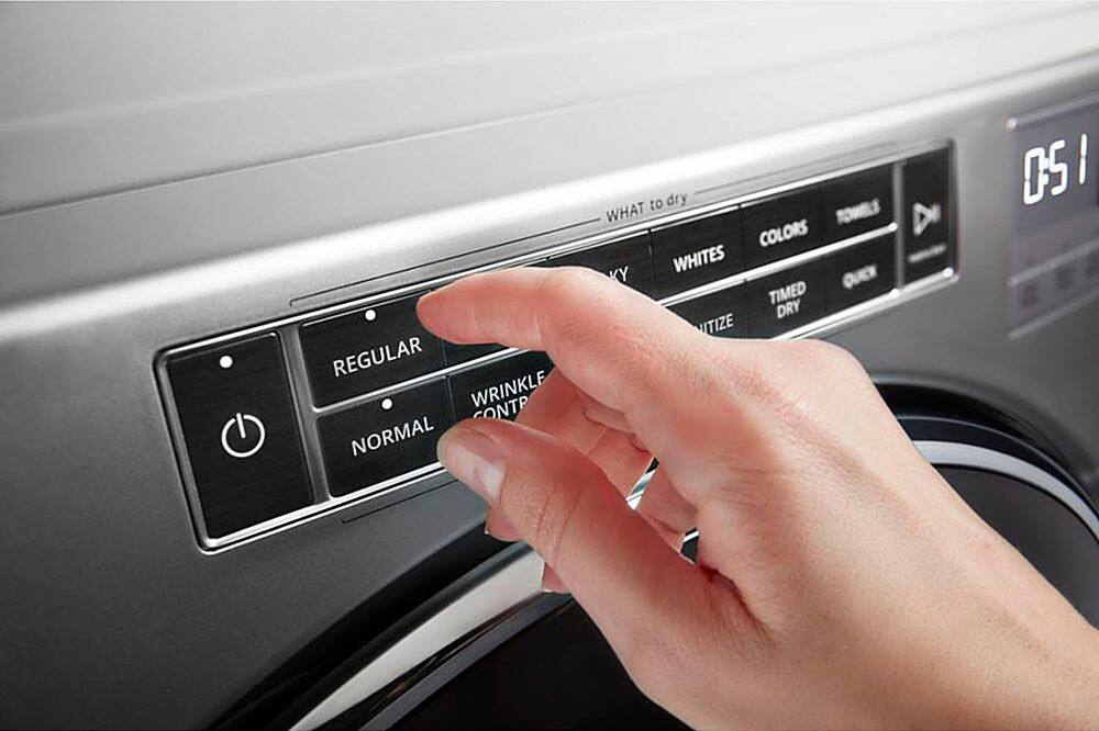 Alt View 14. Whirlpool - 7.4 Cu. Ft. Stackable Electric Dryer with Steam and Intuitive Controls - Chrome Shadow.