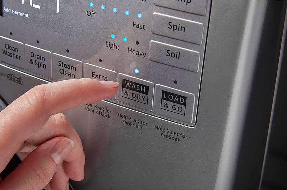 Alt View 14. Whirlpool - 5.0 Cu. Ft. High Efficiency Stackable Front Load Washer with Steam and Load & Go XL Dispenser - Chrome Shadow.