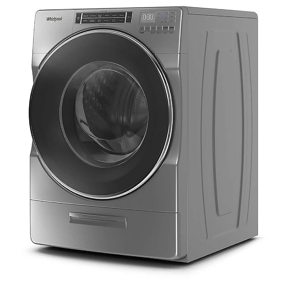 Alt View 2. Whirlpool - 5.0 Cu. Ft. High Efficiency Stackable Front Load Washer with Steam and Load & Go XL Dispenser - Chrome Shadow.