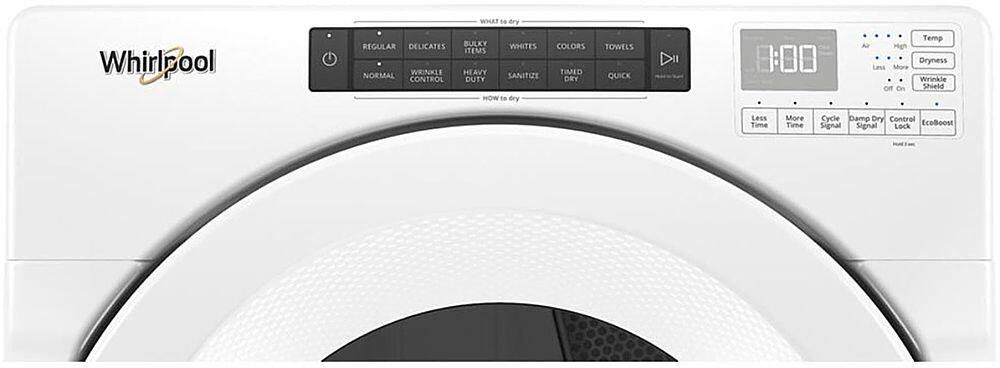 Alt View 1. Whirlpool - 7.4 Cu. Ft. Stackable Electric Dryer - White.