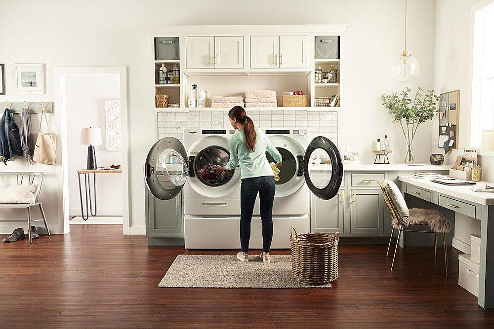 Alt View 22. Whirlpool - 7.4 Cu. Ft. Stackable Electric Dryer - White.