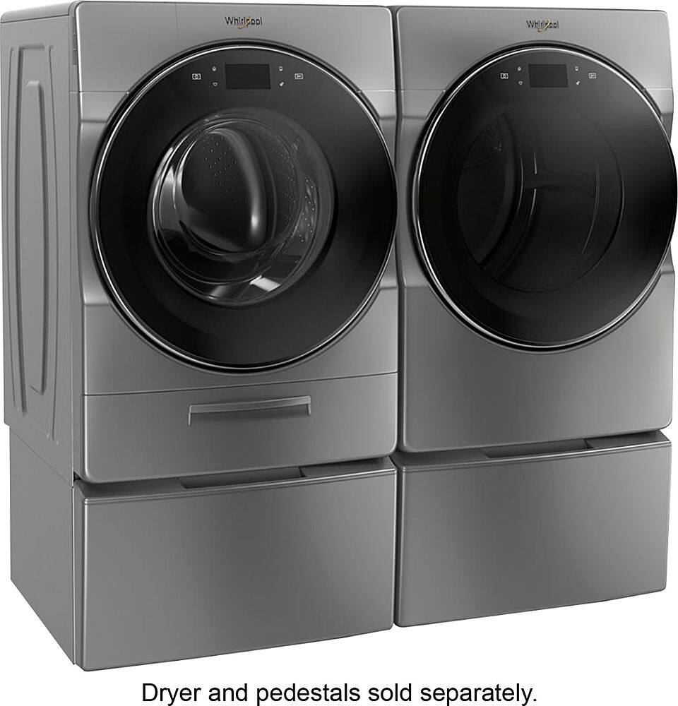 Alt View 12. Whirlpool - 5.0 Cu. Ft. High Efficiency Front Load Washer with Steam and Load & Go XL Dispenser - Chrome Shadow.