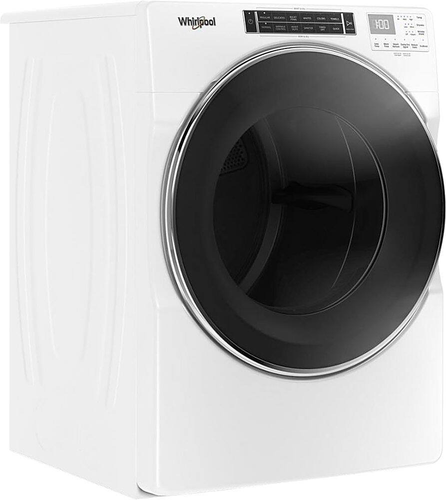 Angle. Whirlpool - 7.4 Cu. Ft. 36-Cycle Gas Dryer with Steam - White.