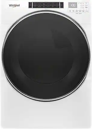 Front. Whirlpool - 7.4 Cu. Ft. 36-Cycle Gas Dryer with Steam - White.