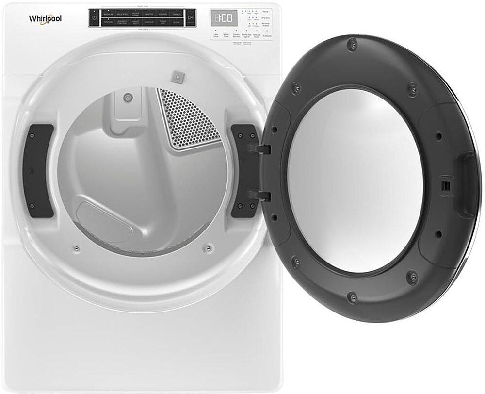 Alt View 2. Whirlpool - 7.4 Cu. Ft. 36-Cycle Gas Dryer with Steam - White.