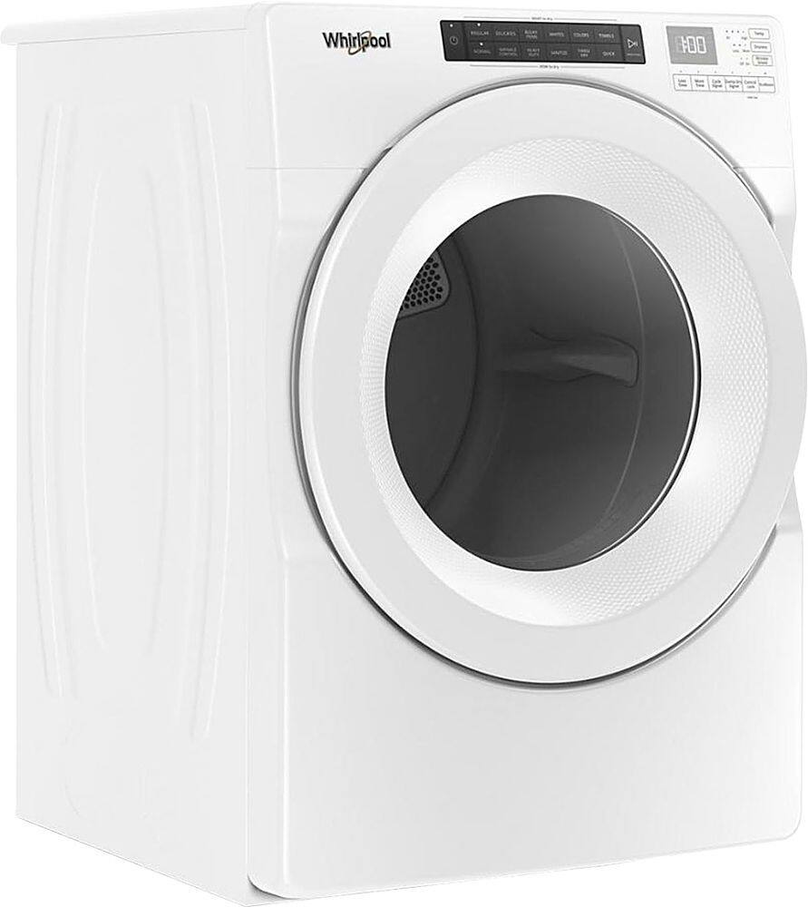 Angle. Whirlpool - 7.4 Cu. Ft. Stackable Gas Dryer with Wrinkle Shield Option - White.
