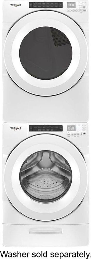 Alt View 13. Whirlpool - 7.4 Cu. Ft. Stackable Gas Dryer with Wrinkle Shield Option - White.