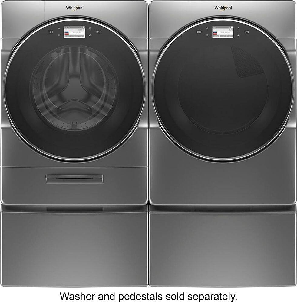 Alt View 14. Whirlpool - 7.4 Cu. Ft. 36-Cycle Electric Dryer with Steam - Chrome Shadow.