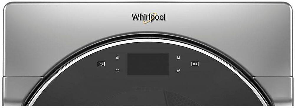 Alt View 1. Whirlpool - 7.4 Cu. Ft. 36-Cycle Electric Dryer with Steam - Chrome Shadow.
