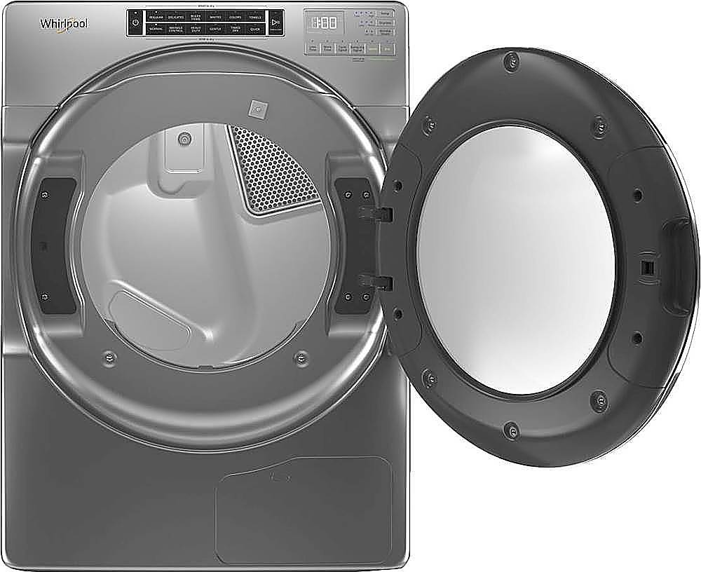 Alt View 12. Whirlpool - 7.4 Cu. Ft. 36-Cycle Electric Dryer - Chrome Shadow.