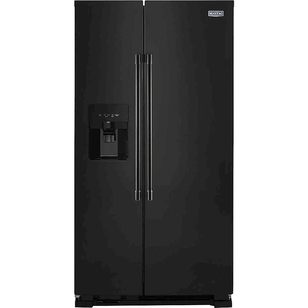 Maytag - 24.5 Cu. Ft. Side-by-Side Refrigerator - Black