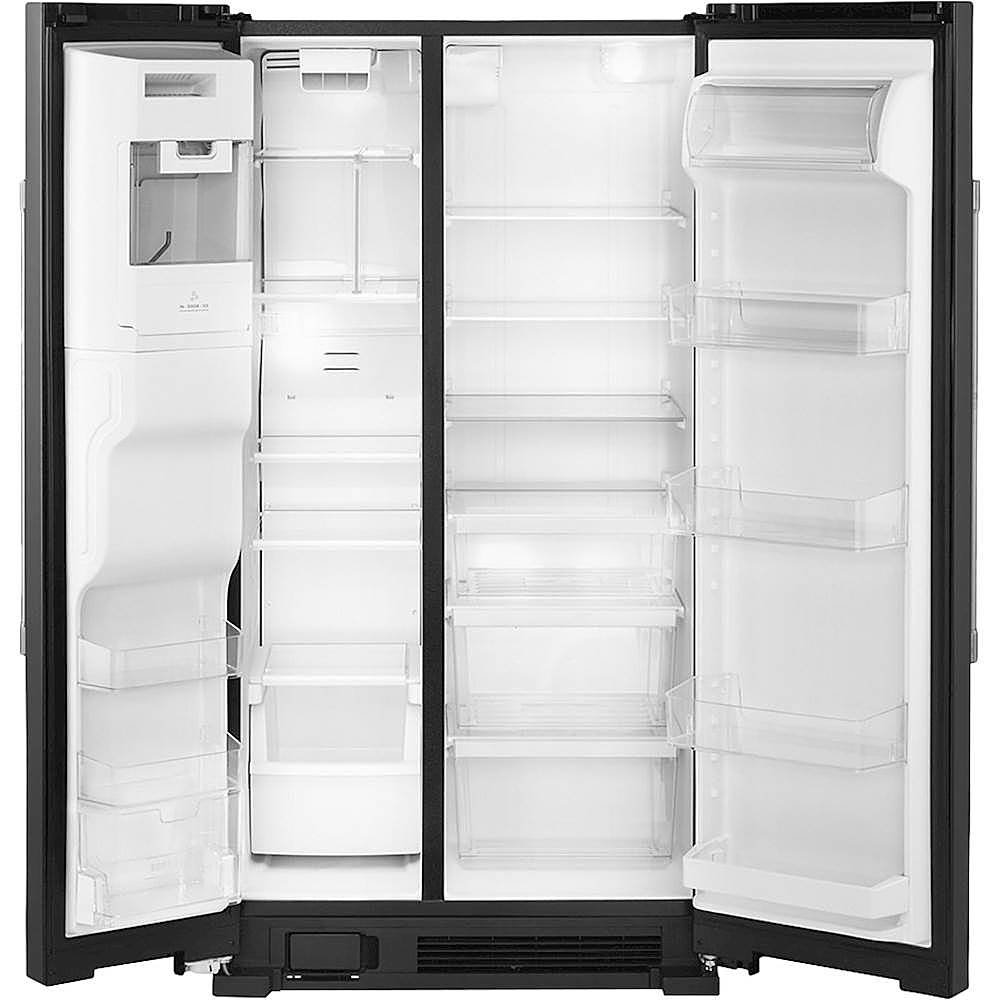 Alt View 2. Maytag - 24.5 Cu. Ft. Side-by-Side Refrigerator - Black.