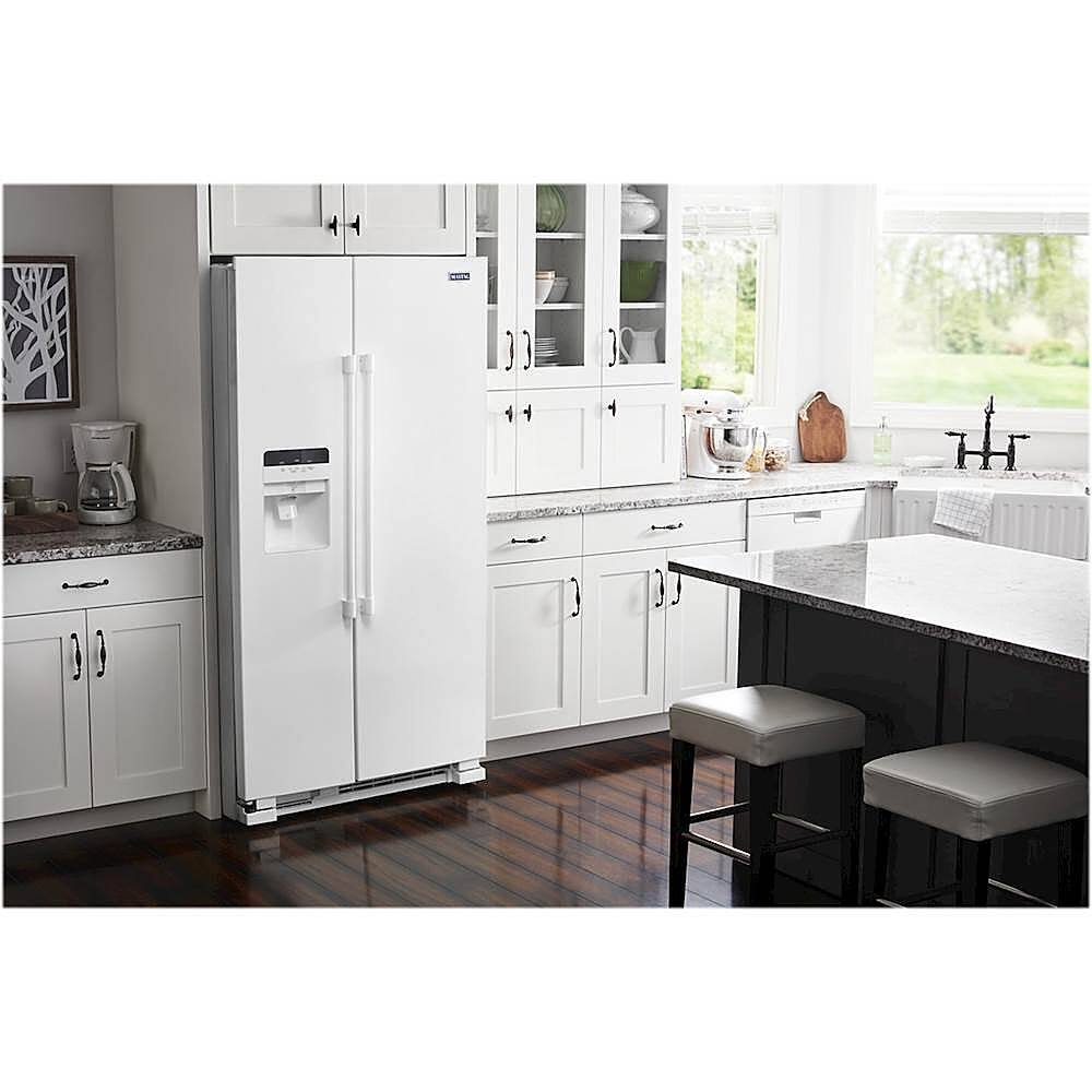 Alt View 12. Maytag - 24.5 Cu. Ft. Side-by-Side Refrigerator - White.