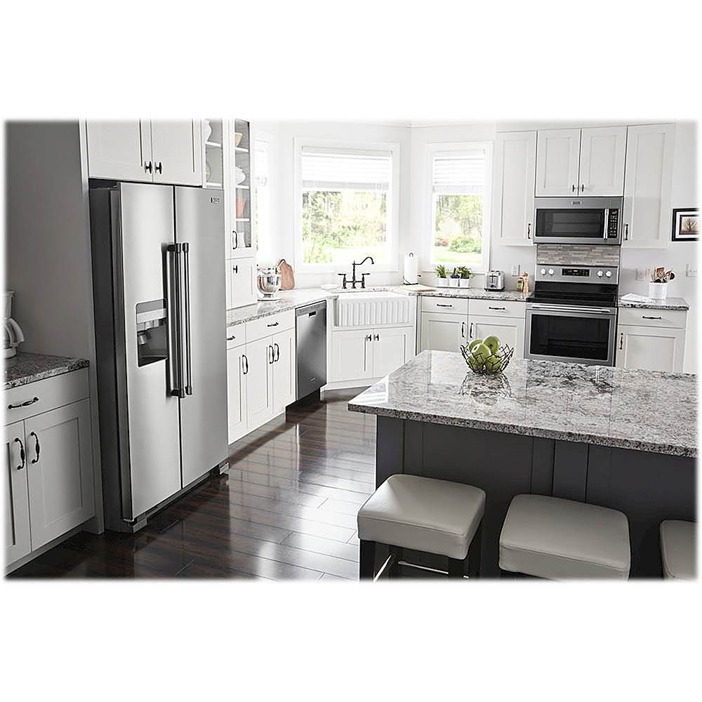 Alt View 12. Maytag - 24.5 Cu. Ft. Side-by-Side Refrigerator - Fingerprint Resistant Stainless Steel.