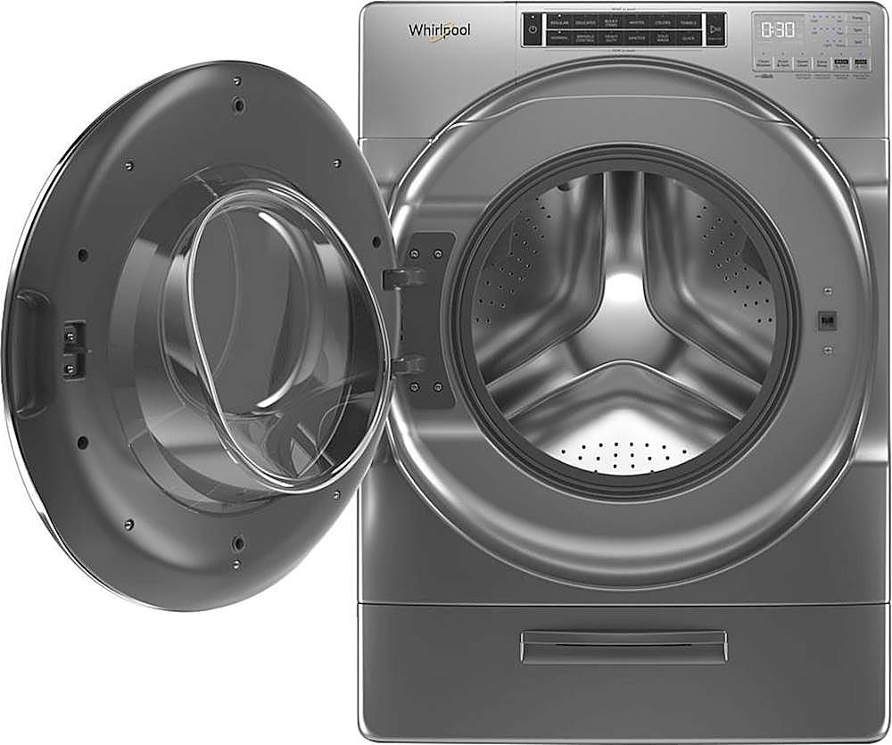 Alt View 11. Whirlpool - 4.3 Cu. Ft. High Efficiency Stackable Front Load Washer with Load & Go XL Dispenser - Gray.