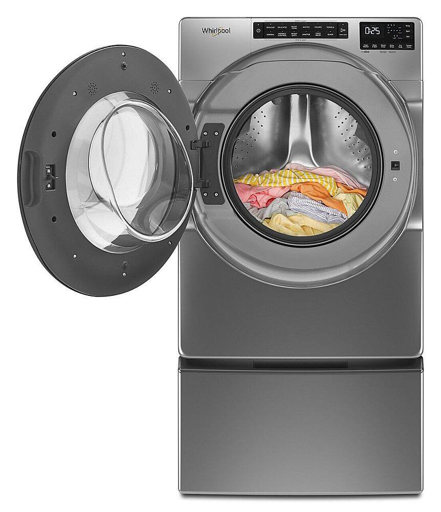 Alt View 16. Whirlpool - 4.3 Cu. Ft. High Efficiency Stackable Front Load Washer with Load & Go XL Dispenser - Gray.