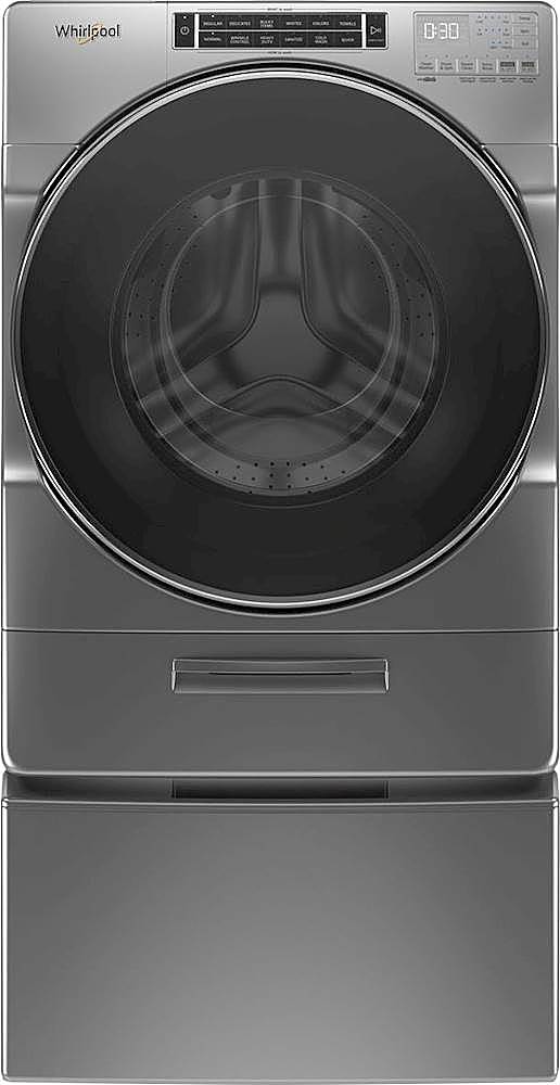 Alt View 5. Whirlpool - 4.3 Cu. Ft. High Efficiency Stackable Front Load Washer with Load & Go XL Dispenser - Gray.