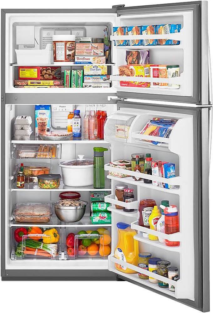 Alt View 1. Whirlpool - 18.2 Cu. Ft. Top-Freezer Refrigerator - Stainless steel.