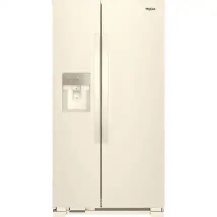 Front. Whirlpool - 21.4 Cu. Ft. Side-by-Side Refrigerator - Biscuit.