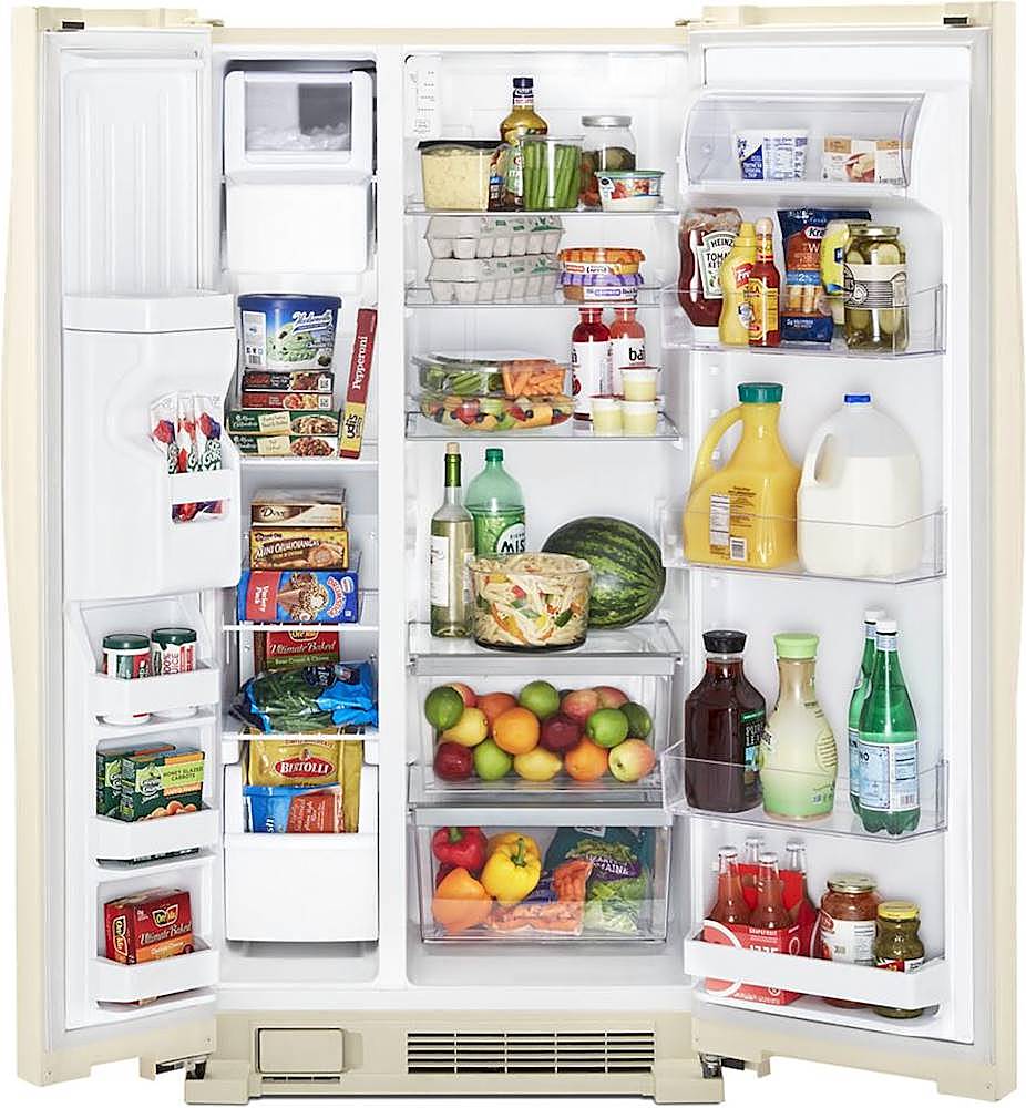 Alt View 12. Whirlpool - 21.4 Cu. Ft. Side-by-Side Refrigerator - Biscuit.