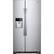 Front. Whirlpool - 21.4 Cu. Ft. Side-by-Side Refrigerator - Monochromatic Stainless Steel.