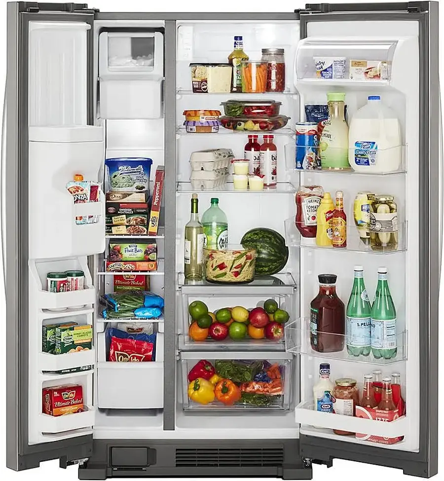 Alt View 12. Whirlpool - 21.4 Cu. Ft. Side-by-Side Refrigerator - Monochromatic Stainless Steel.