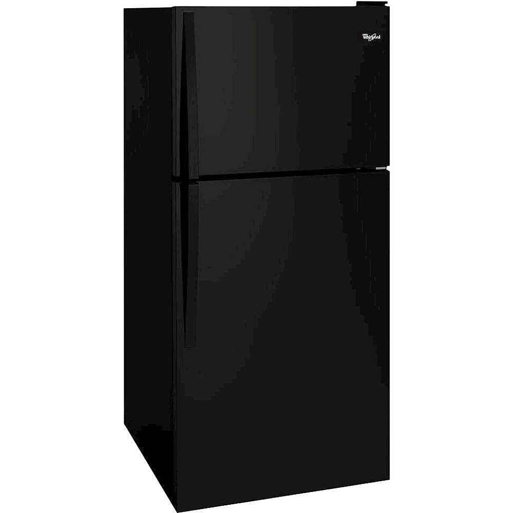 Angle. Whirlpool - 18.2 Cu. Ft. Top-Freezer Refrigerator - Black.