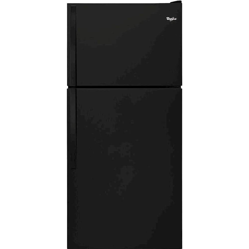 Whirlpool - 18.2 Cu. Ft. Top-Freezer Refrigerator - Black - Front_Zoom