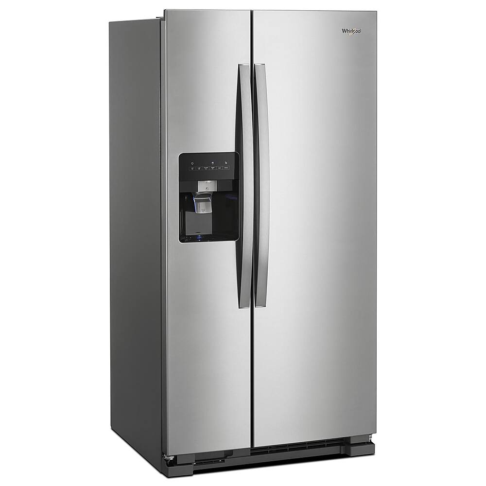 Alt View 3. Whirlpool - 24.6 Cu. Ft. Side-by-Side Refrigerator - Monochromatic Stainless Steel.
