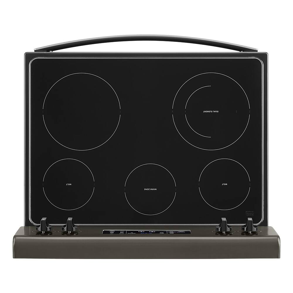 Alt View 11. Whirlpool - 5.3 Cu. Ft. Freestanding Electric Range with Self-Cleaning and Frozen Bake™ - Black Stainless Steel with Printshield Finish.