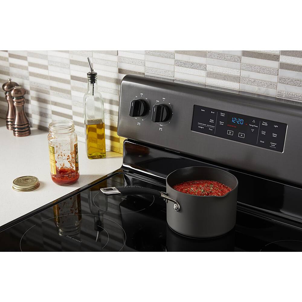 Alt View 16. Whirlpool - 5.3 Cu. Ft. Freestanding Electric Range with Self-Cleaning and Frozen Bake™ - Black Stainless Steel with Printshield Finish.