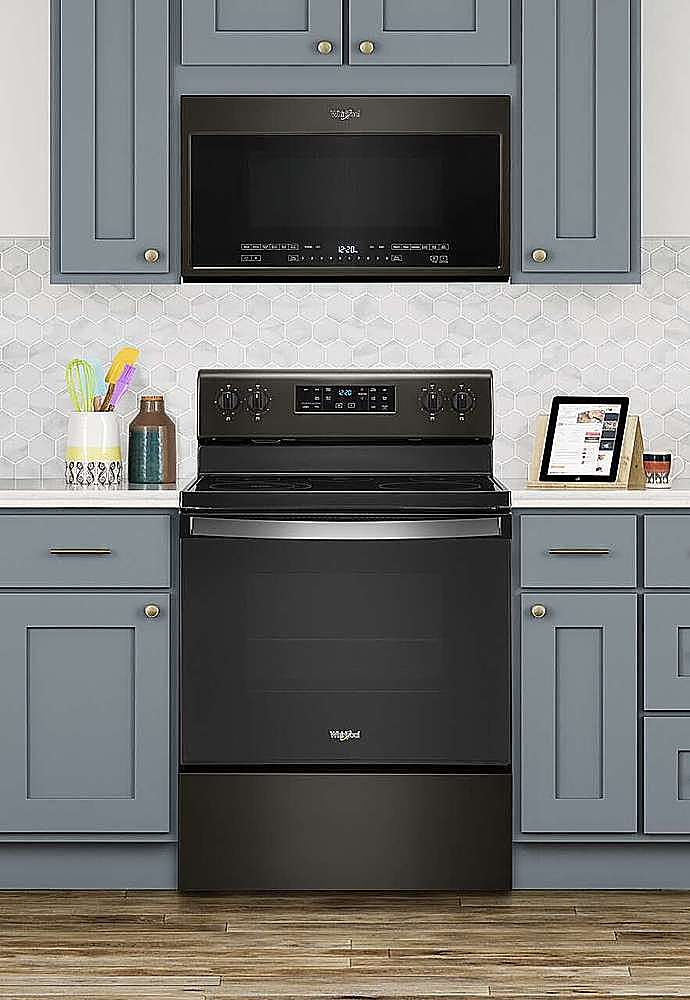 Alt View 18. Whirlpool - 5.3 Cu. Ft. Freestanding Electric Range with Self-Cleaning and Frozen Bake™ - Black Stainless Steel with Printshield Finish.