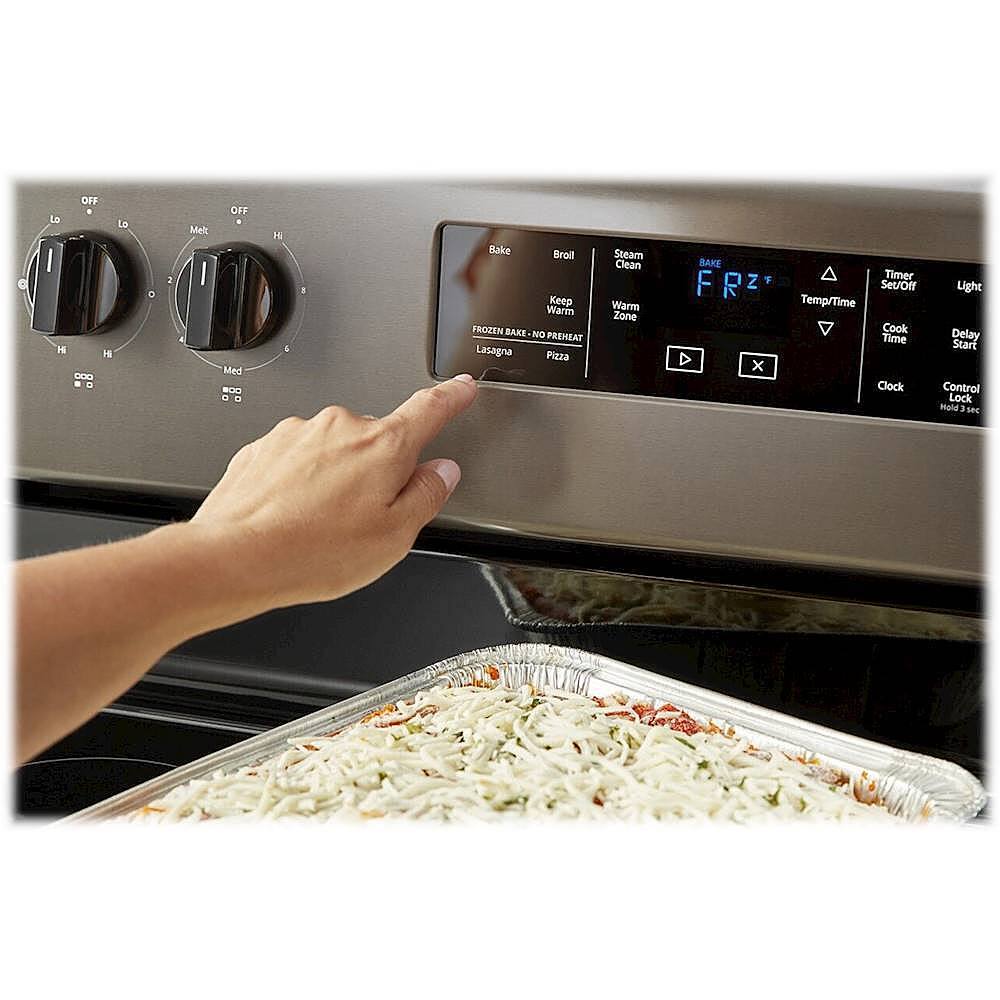 Alt View 20. Whirlpool - 5.3 Cu. Ft. Freestanding Electric Range with Self-Cleaning and Frozen Bake™ - Black Stainless Steel with Printshield Finish.