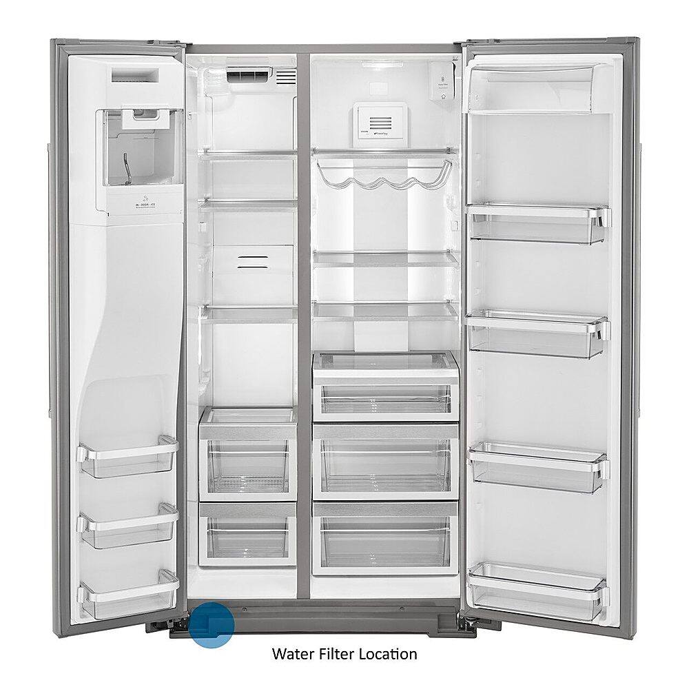 Alt View 15. KitchenAid - 19.8 Cu. Ft. Side-by-Side Counter-Depth Refrigerator - Stainless steel.