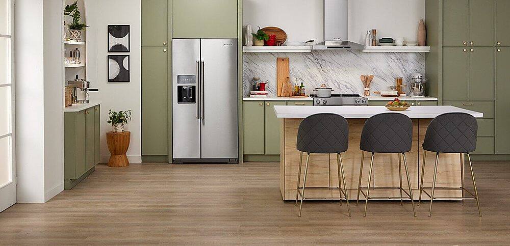 Alt View 16. KitchenAid - 19.8 Cu. Ft. Side-by-Side Counter-Depth Refrigerator - Stainless steel.