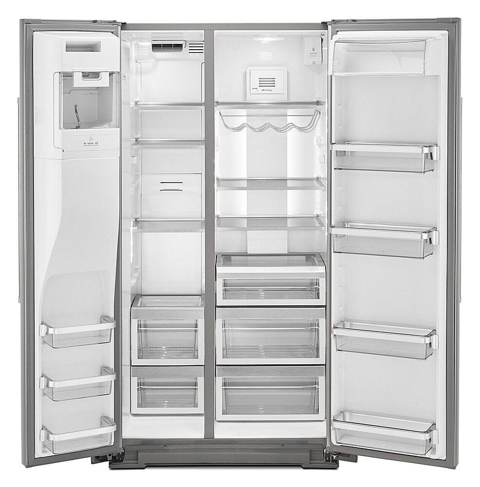 Alt View 1. KitchenAid - 19.8 Cu. Ft. Side-by-Side Counter-Depth Refrigerator - Stainless steel.