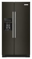 KitchenAid - 19.8 Cu. Ft. Side-by-Side Counter-Depth Refrigerator - Black Stainless Steel - Front_Zoom
