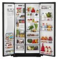 Alt View 2. KitchenAid - 19.8 Cu. Ft. Side-by-Side Counter-Depth Refrigerator - Black stainless steel.