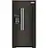 Front. KitchenAid - 22.6 Cu. Ft. Side-by-Side Counter-Depth Refrigerator - Black Stainless Steel With PrintShield Finish.