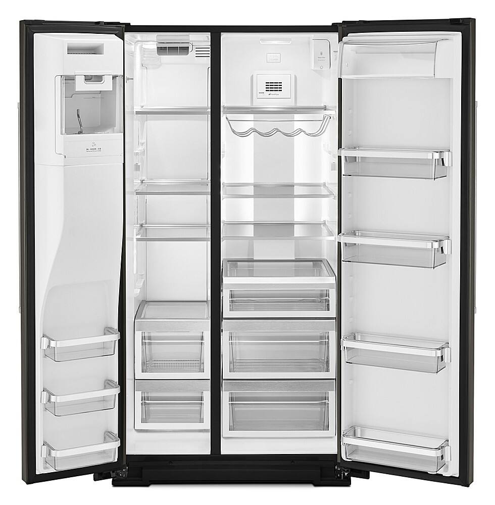 Alt View 1. KitchenAid - 24.8 Cu. Ft. Side-by-Side Refrigerator - Black Stainless Steel With PrintShield Finish.