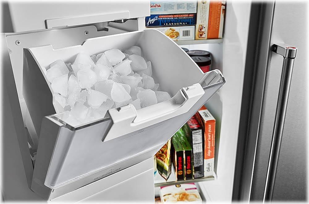 Alt View 12. KitchenAid - 22.6 Cu. Ft. Side-by-Side Counter-Depth Refrigerator - Stainless Steel With PrintShield Finish.