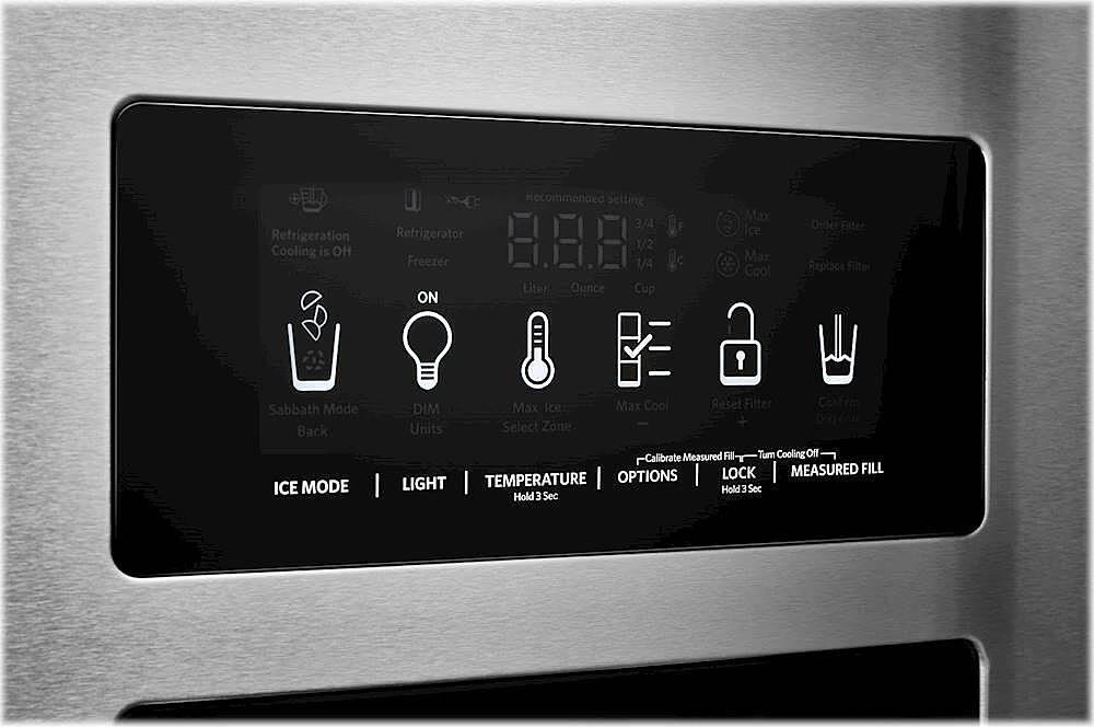 Alt View 14. KitchenAid - 22.6 Cu. Ft. Side-by-Side Counter-Depth Refrigerator - Stainless Steel With PrintShield Finish.