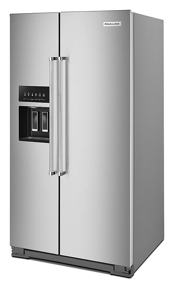 Alt View 4. KitchenAid - 24.8 Cu. Ft. Side-by-Side Refrigerator - Stainless Steel With PrintShield Finish.