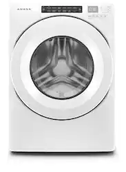 Amana - 4.3 Cu. Ft. High Efficiency Stackable Front Load Washer with 14 Cycle Options - White - Front_Zoom