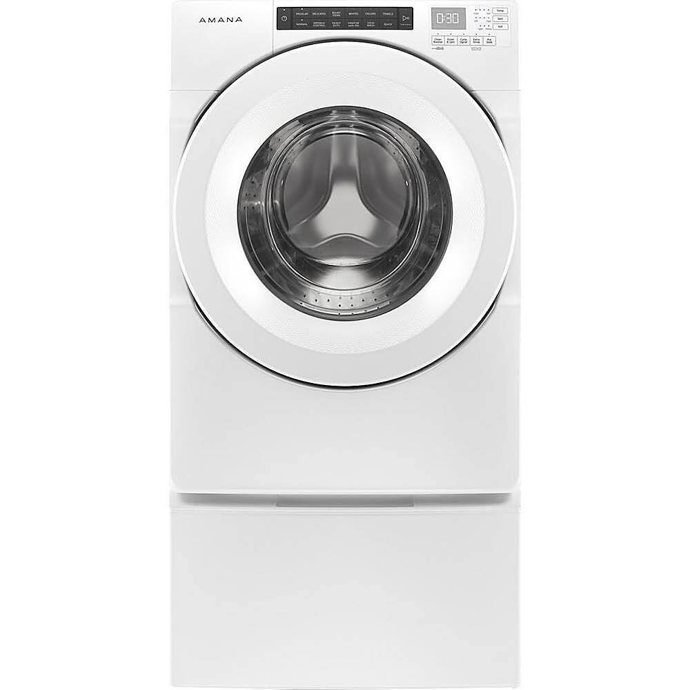 Alt View 11. Amana - 4.3 Cu. Ft. High Efficiency Stackable Front Load Washer with 14 Cycle Options - White.
