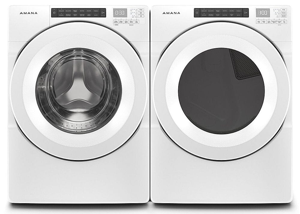 Alt View 15. Amana - 4.3 Cu. Ft. High Efficiency Stackable Front Load Washer with 14 Cycle Options - White.