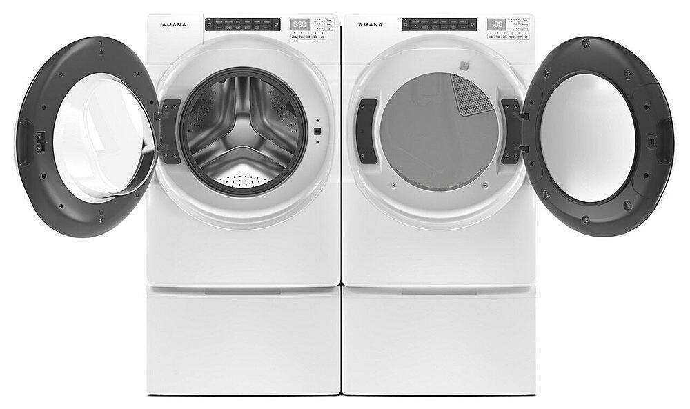 Alt View 18. Amana - 4.3 Cu. Ft. High Efficiency Stackable Front Load Washer with 14 Cycle Options - White.