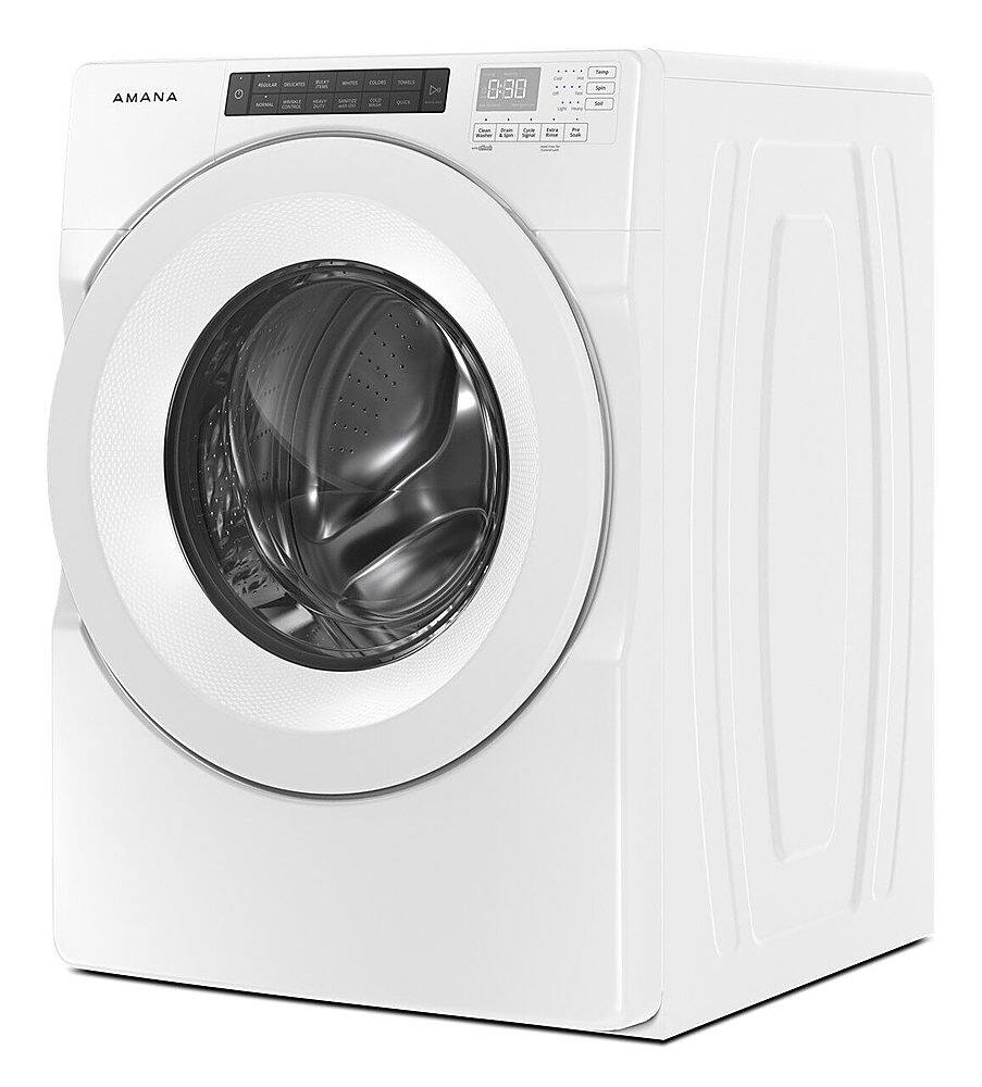 Alt View 4. Amana - 4.3 Cu. Ft. High Efficiency Stackable Front Load Washer with 14 Cycle Options - White.