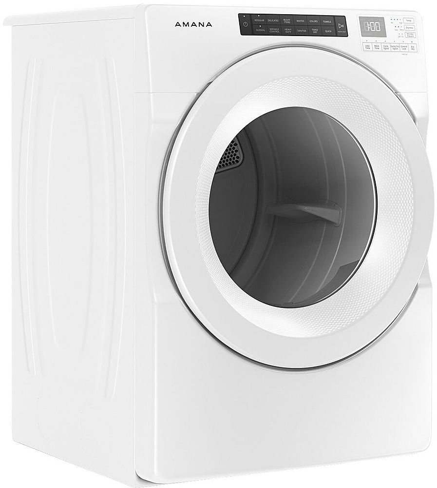 Amana - 7.4 Cu. Ft. Stackable Electric Dryer with Sensor Drying - White
