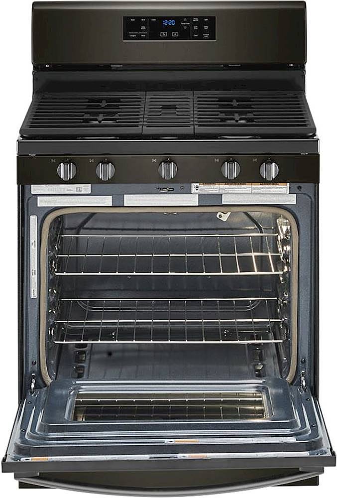 Alt View 12. Whirlpool - 5.0 Cu. Ft. Freestanding Gas Range with Self-Cleaning and SpeedHeat Burner - Fingerprint Resistant Black Stainless Steel.